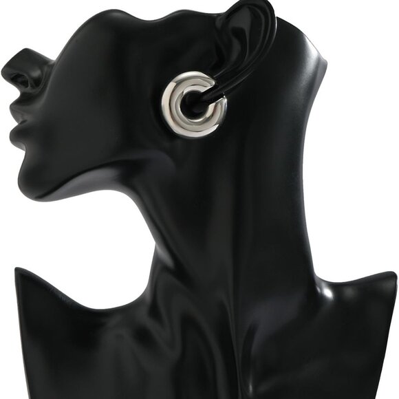 Silver Gold Non Piercing Chunky Ear Cuffs for Women - Pack of 4, Fashionable Wra - Picture 5 of 7